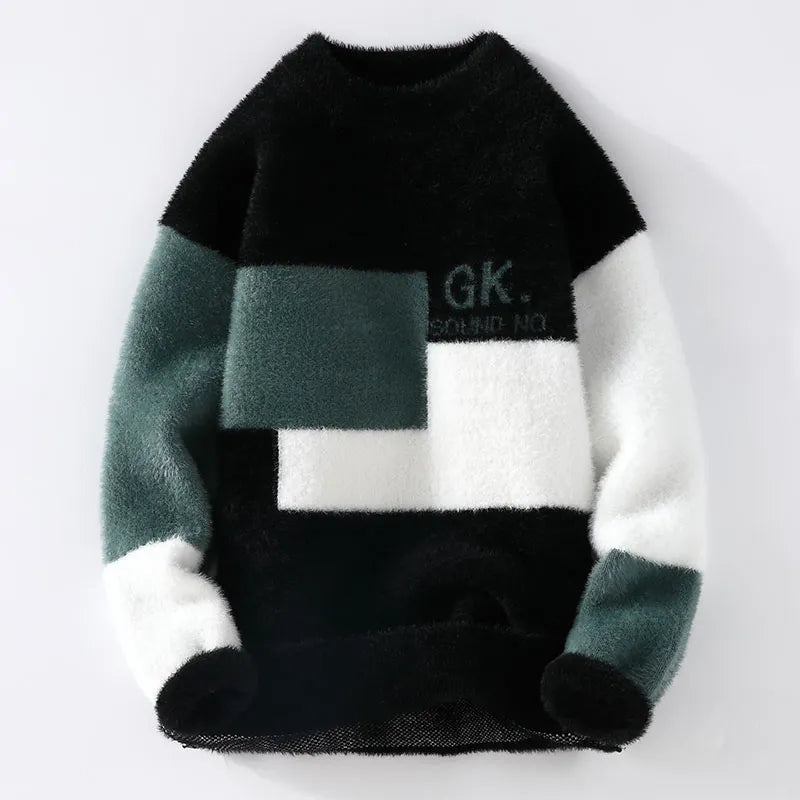 Warm Color Block Sweater '23