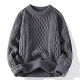 Solid Warm Sweater - Retro Style